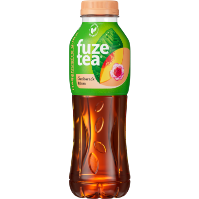Fuze Tea szénsavmentes őszibarack- és rózsaízű üdítőital fekete tea kivonattal 500 ml