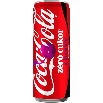 Coca-Cola Zero Cherry colaízű energiamentes szénsavas üdítőital cseresznye ízesítéssel  330 ml