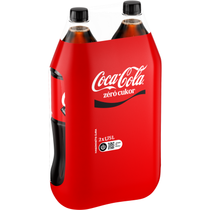 Coca-Cola Zéró colaízű energiamentes szénsavas üdítőital édesítőszerekkel 2 x 1,75 l