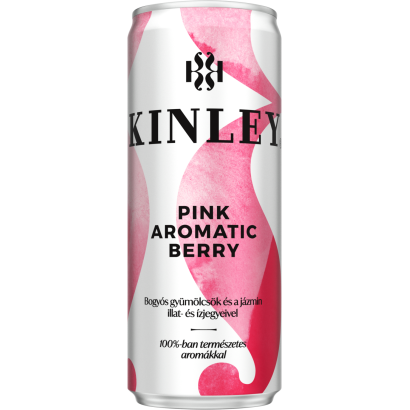 Kinley Pink Aromatic Berry szénsavas, vegyes bogyós gyümölcsízű üdítőital 250 ml