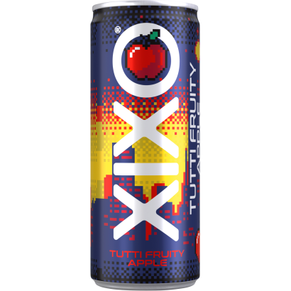 XIXO alma-tuttifruttiízű koffeinmentes szénsavas üdítőital hozzáadott vitaminokkal 250 ml