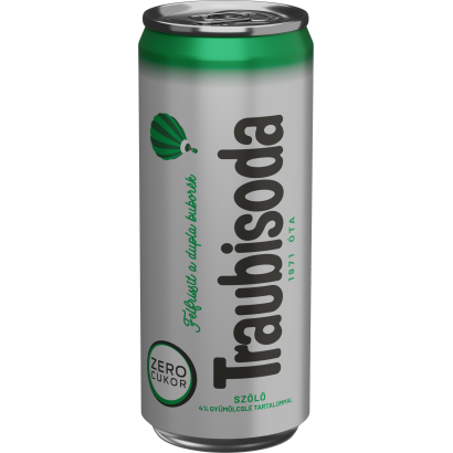 Traubisoda Zero 4% gyümölcslé tartalommal 0,33L