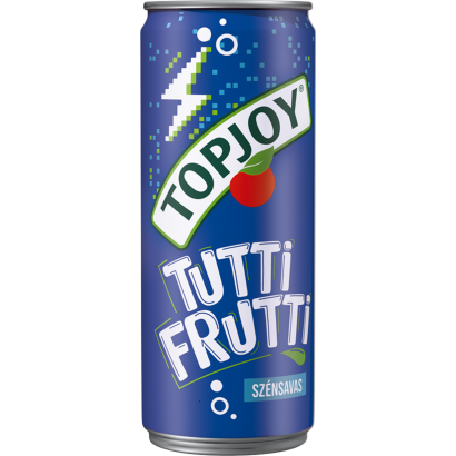 Topjoy tutti-frutti ízű szénsavas üdítőital édesítőszerekkel 330 ml