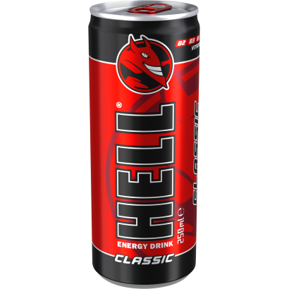 HELL Classic tuttifruttiízű, koffeintartalmú, szénsavas, alkoholmentes ital 250 ml