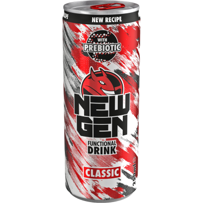 New Gen Classic tuttifruttiízű, koffeintartalmú, szénsavas, alkoholmentes ital 250 ml