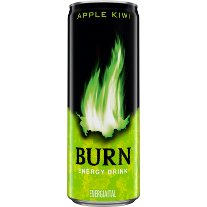 Burn szénsavas alma-kivi ízű ital koffeinnel 250 ml