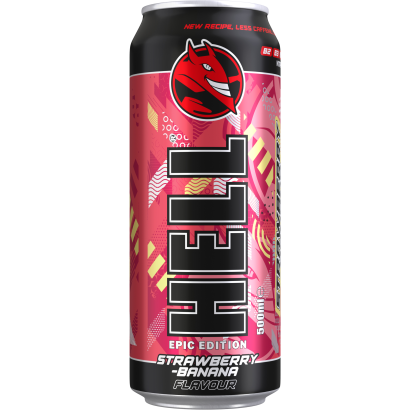 New Gen földieper- és banánízű, koffeintartalmú, szénsavas, alkoholmentes ital 500 ml