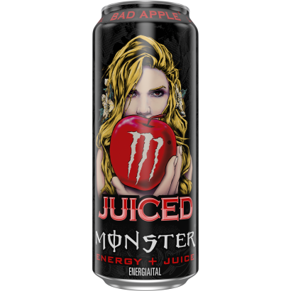 Monster Bad Apple szénsavas ital gyümölcslével gyümölcskoncentrátumból, koffeinnel 500 ml