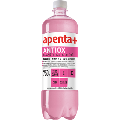 Apenta+ Antiox gránátalma-acai ízű szénsavmentes energiamentes üdítőital vitaminokkal 750 ml