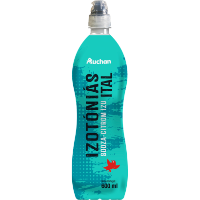 Auchan Kedvenc bodza-citrom ízű izotóniás ital 600 ml