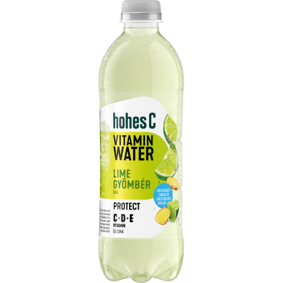 Hohes C Vitamin Water Protect lime-gyömbér ízesítésű, gyümölcs-tartalmú szénsavas üdítőital 0,5 l