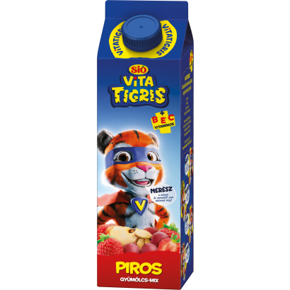 Sió Vitatigris piros gyümölcs-mix vegyes gyümölcsital 1 l