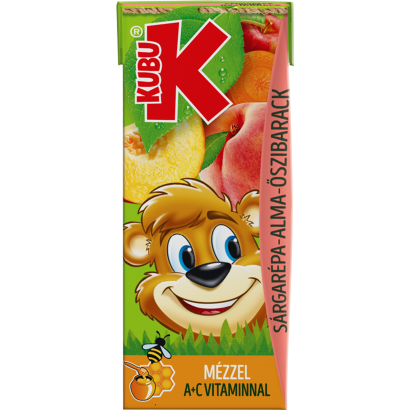 Kubu sárgarépa-alma-őszibarack ital mézzel, vitaminokkal 200 ml