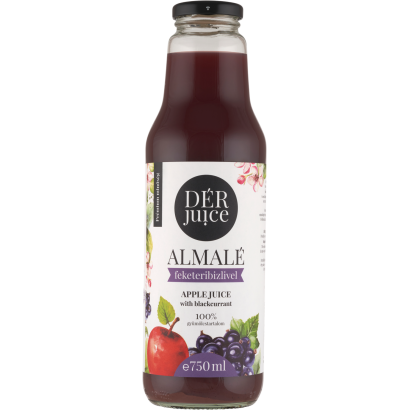 DÉR Juice 100% almalé feketeribizlivel 750 ml