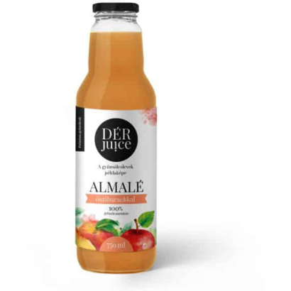 DÉR Juice 100% almalé őszibarackkal rostos gyümölcslé 750 ml