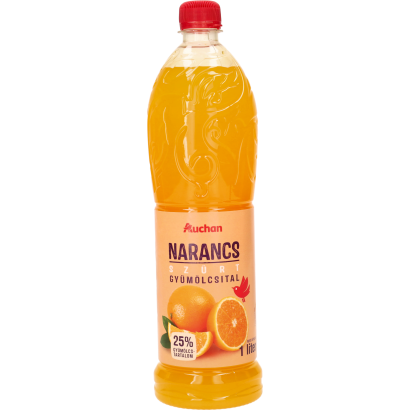 Auchan Kedvenc narancs gyümölcsital 25% 1 l
