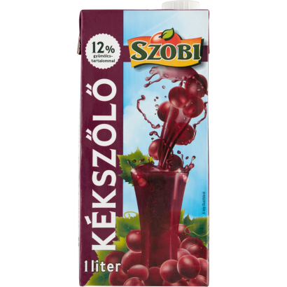 Szobi szűrt kékszőlő-ital cukorral és édesítőszerekkel 1l