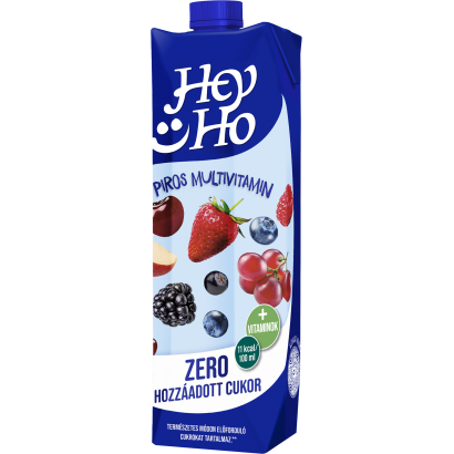 Hey-Ho Piros Multivitamin vegyes gyümölcsital édesítőszerrekkel és 5 vitaminnal 1 l