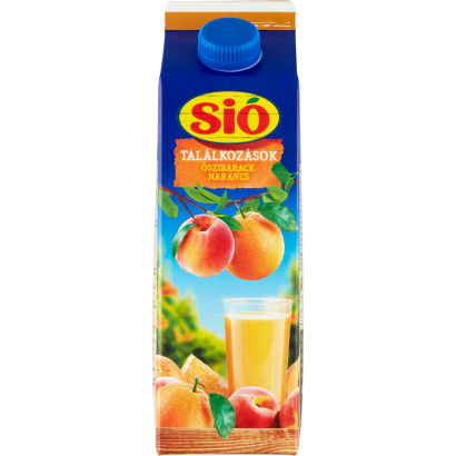 Sió Találkozások rostos őszibarack-narancs gyümölcsital 1 l