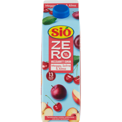 Sió Zero hozzáadott cukor meggy, szilva & alma gyümölcsital 1 l