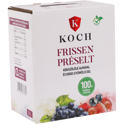 Koch frissen préselt kékszőlőlé almával és erdei gyümölccsel 3 l
