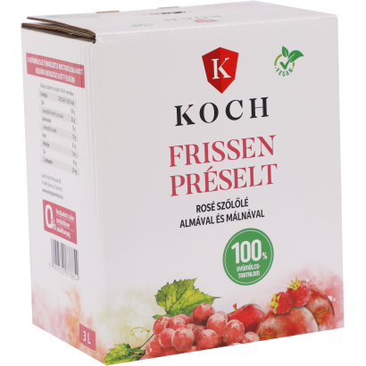 Koch frissen préselt rosé szőlőlé almával és málnával 3 l