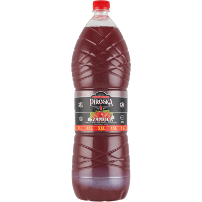Piroska XXL szamóca ízű gyümölcsszörp feketerépalével színezve cukorral és édesítőszerekkel 2 l