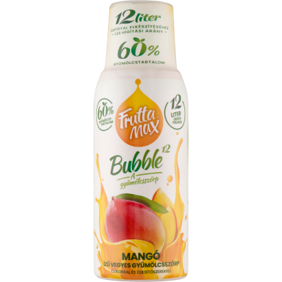 FruttaMax Bubble12 mangó ízű vegyes gyümölcsszörp cukorral és édesítőszerekkel 500 ml