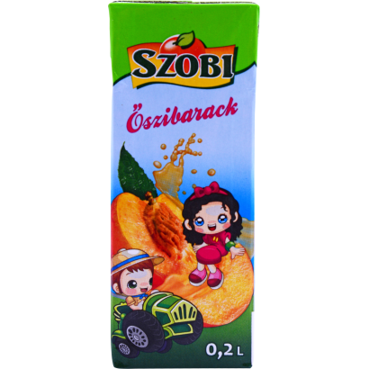 Szobi rostos őszibarack ital cukorral és édesítőszerekkel 0,2 l