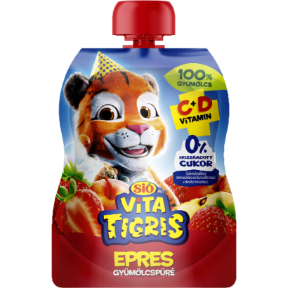 Sió Vitatigris alma-szőlő-eper gyümölcspüré 90 g