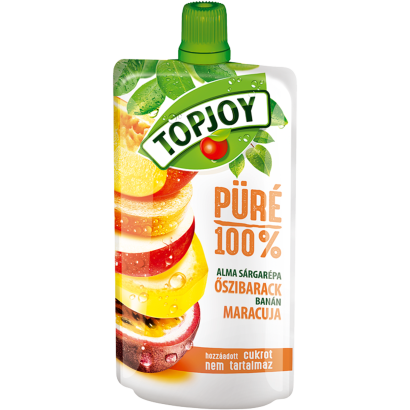 Topjoy 100% alma-sárgarépa-őszibarack-banán-maracuja püré 120 g
