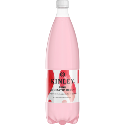Kinley Pink Aromatic Berry szénsavas, vegyes bogyós gyümölcsízű üdítőital 1 l