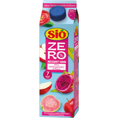 Sió Zero% hozzáadott cukor alma-sárkánygyümölcs-guava gyümölcsital 1 l