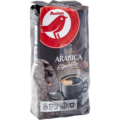 Auchan Kedvenc Szemes kávé Espresso 100% Arabica 250 g