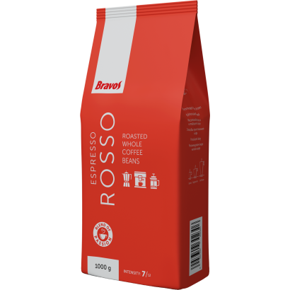 Bravos Espresso Rosso pörkölt szemes kávé 1000 g