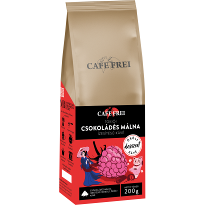 Cafe Frei Tokiói csokoládés málna ízesítésű pörkölt, őrölt kávékeverék 200 g