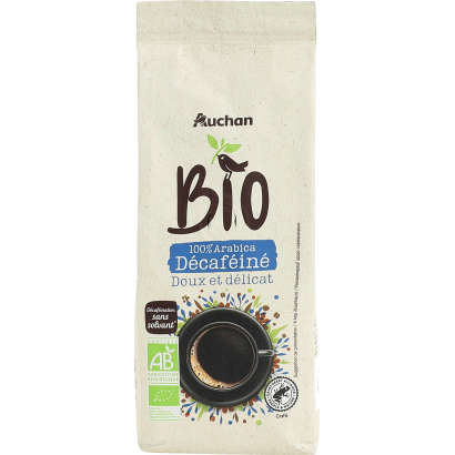 Auchan Kedvenc Bio őrölt kávé 100% koffeinmentes 250 g
