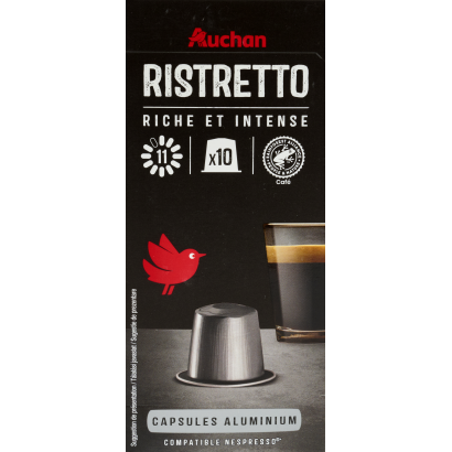 Auchan Kedvenc Ristretto kávékapszula 11 intenzitású 10 x 5,2 g