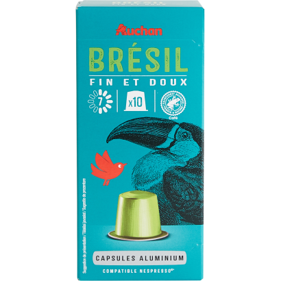 Auchan Collection Brazil kávékapszula 7 intenzitású 10 x 5,2 g