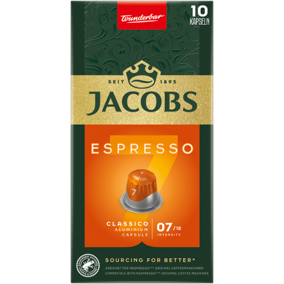 Jacobs Espresso Classico őrölt-pörkölt kávé kapszulában 10 db 52 g