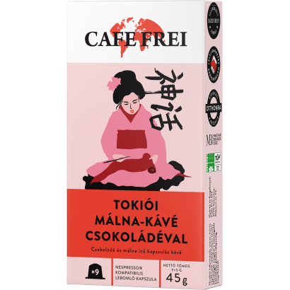 Cafe Frei kapszulás tokiói málna-kávé csokoládéval 9 x 5 g (45 g)