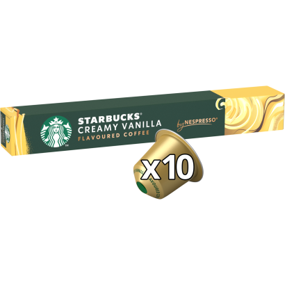 Starbucks by Nespresso Creamy Vanilla vaníliaízű őrölt pörkölt kávé 10 kapszula 51 g