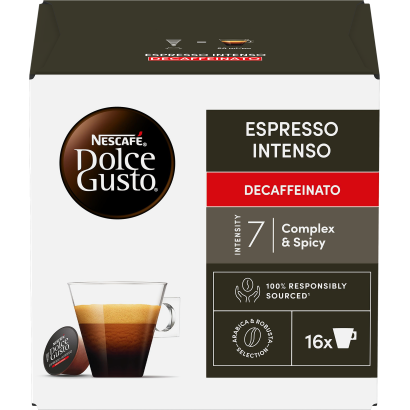 NESCAFÉ Dolce Gusto Espresso Intenso koffeinmentes kávékapszula 16 db/16 csésze 99,2 g