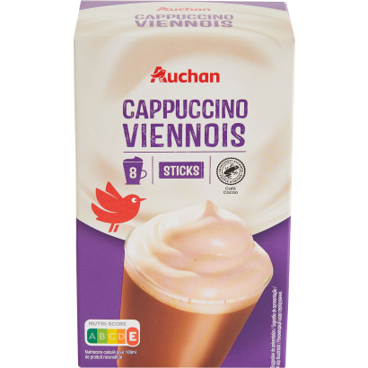 Auchan Kedvenc Cappuccino Bécsi azonnal oldódó kávéspecialitás 144 g
