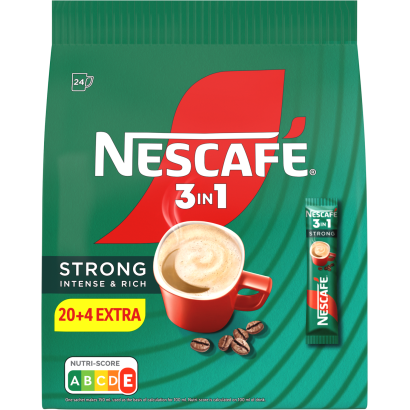 NESCAFÉ 3in1 Strong azonnal oldódó kávéspecialitás 24 x 16 g (384 g)