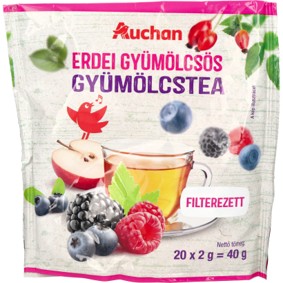 Auchan Kedvenc Erdei gyümölcsös tea 20 x 2 g