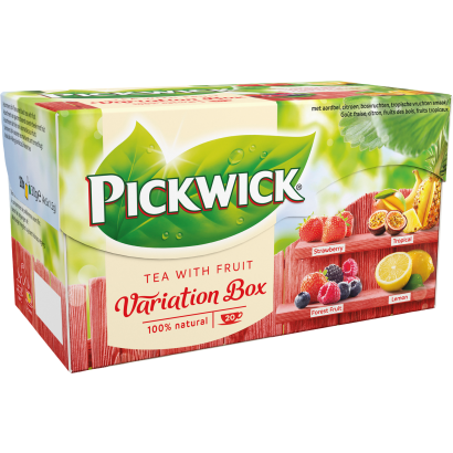 Pickwick Variaton Box variációk gyümölcsízű fekete teák gyümölcsdarabokkal 20 filter 30 g