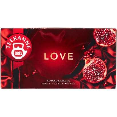 Teekanne Love gyümölcstea keverék gránátalma és őszibarack ízzel 20 filter 45 g