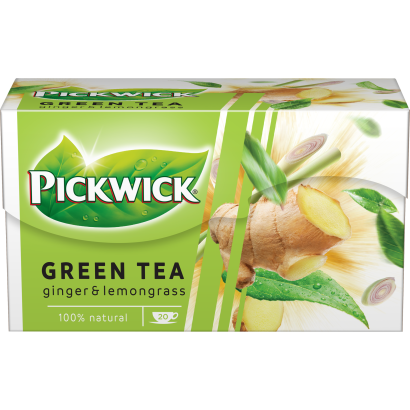 Pickwick Zöld Tea gyömbér, citromfű 20x1,5 g