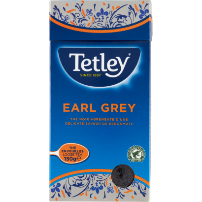 Tetley Earl Grey szálas fekete tea bergamot ízesítéssel 150 g